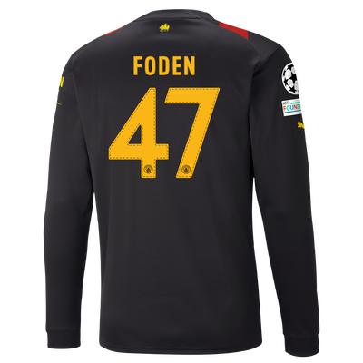 Manchester City Away Jersey 2022/23 long sleeve with FODEN 47 printing
