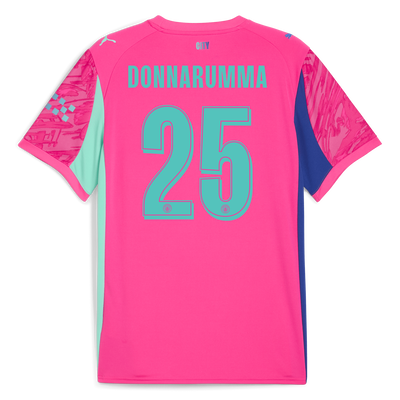 Kids' Manchester City Goalkeeper Jersey 2025/26 With DONNARUMMA 25 Printing