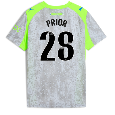 Kids' Manchester City Third Jersey 2025/26 With PRIOR 28 Printing