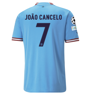 Manchester City Home Jersey 22/23 with JOÃO CANCELO 27 printing