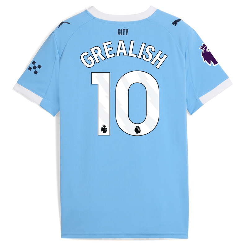 Kids' Man City Home Jersey 2025/26 With GREALISH 10 Printing  blue - Check out all Manchester City t-shirts online - Official Manchester City FC store