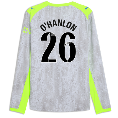 Manchester City Third Authentic Jersey 2025/26 Long Sleeve With O'HANLON 26 Printing