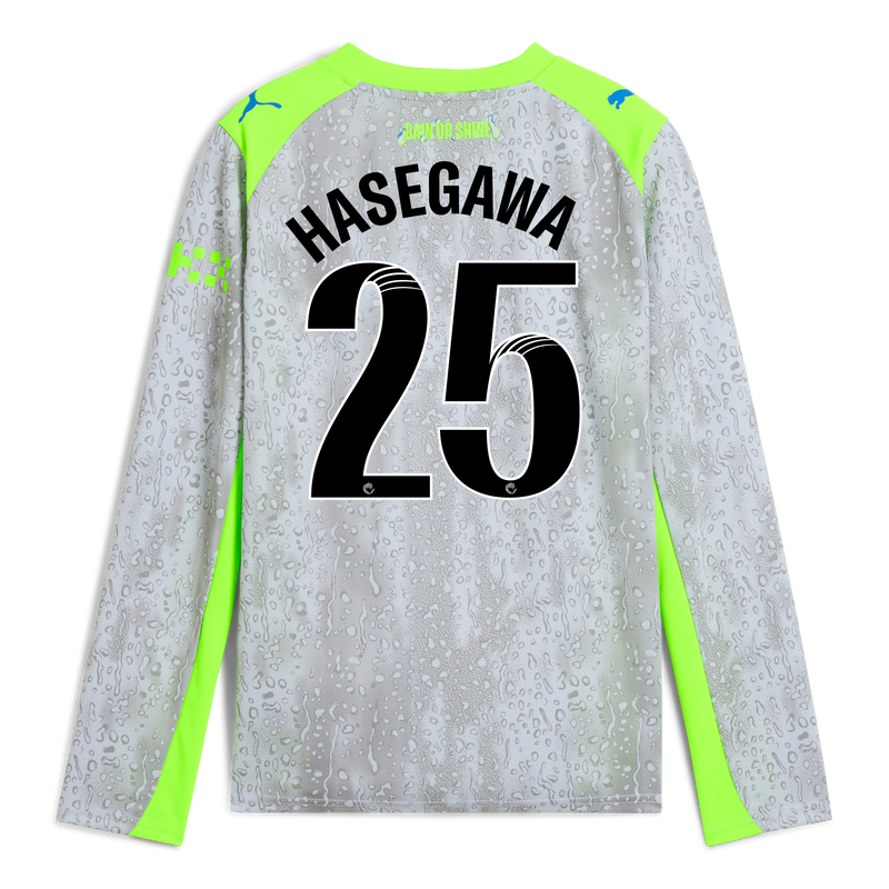 Kids' Manchester City Third Jersey 2025/26 Long Sleeve With