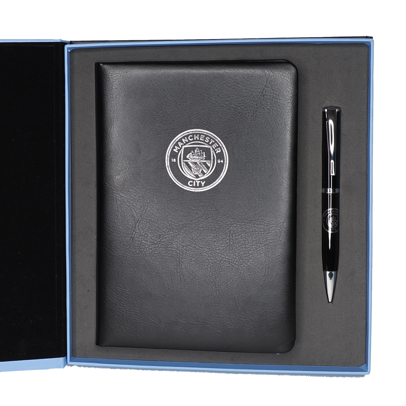 MCFC LUXURY NOTEPAD & PEN SET - black