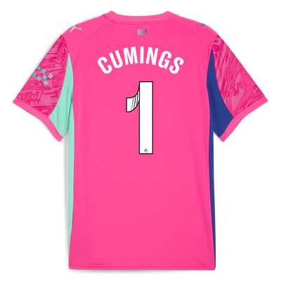 Kids' Manchester City Goalkeeper Jersey 2025/26 With CUMINGS 1 Printing