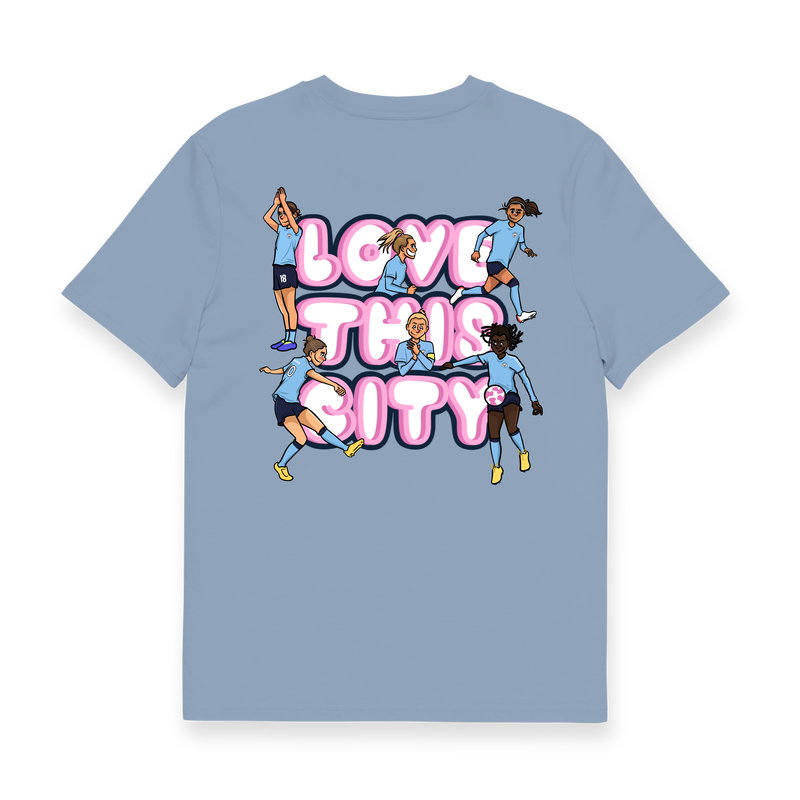 MCFC AFTA LOVE THIS CITY TEE - blue