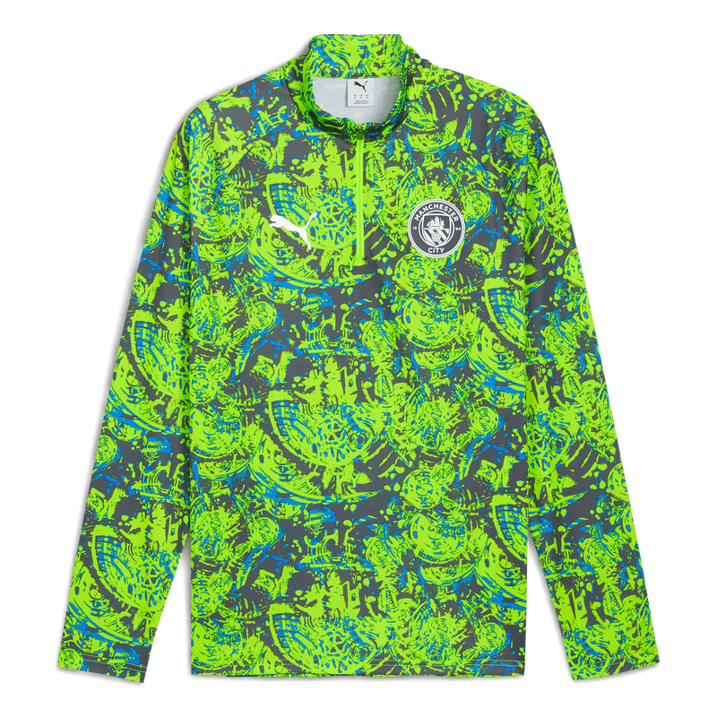 MCFC MW MENS PREMATCH 1/4 ZIP TOP - green