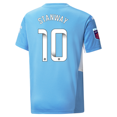 Kids Manchester City Home Shirt 21/22 with Georgia Stanway printing