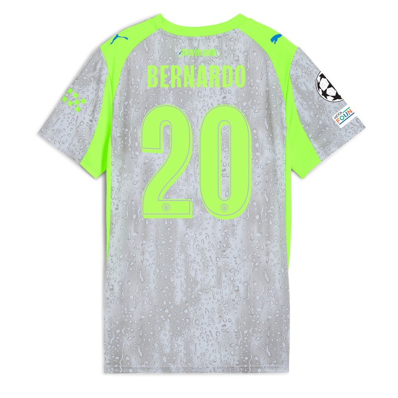 Womens' Man City 3rd Jersey 2025/26 With BERNARDO 20 Printing blue - Check out all Manchester City t-shirts online - Official Manchester City FC store