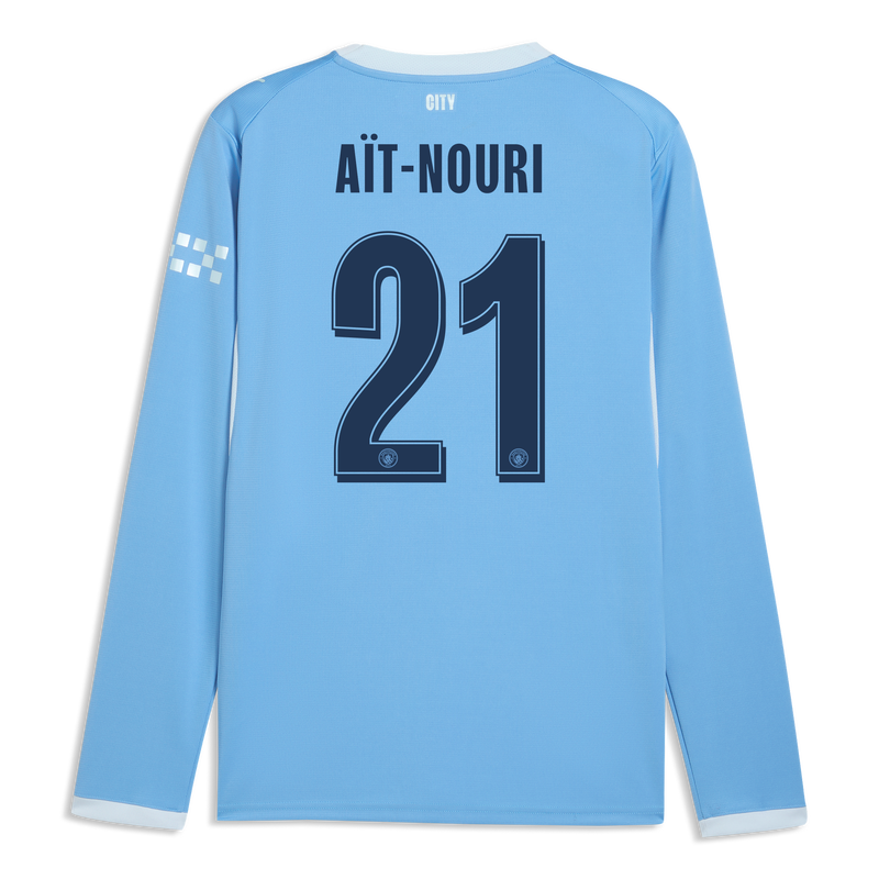 正規品 マンチェスター・シティ Aït-Nouri オーセンティック マンチェスター・シティ ホーム ユニフォーム 2026/27 長袖 AÏT-NOURI