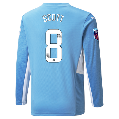 Manchester City Home Shirt Long Sleeve 21/22 with Jill Scott printing