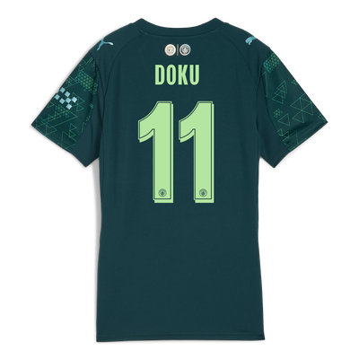 Camiseta para mujer Manchester City EA SPORTS FC 2025/26 con estampado DOKU 11