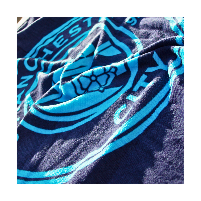 MCFC MAN CITY BADGE TOWEL - navy