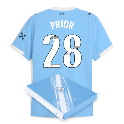 Manchester City Home Authentic Jersey 2025/26 With PRIOR 28 Printing in Gift Box