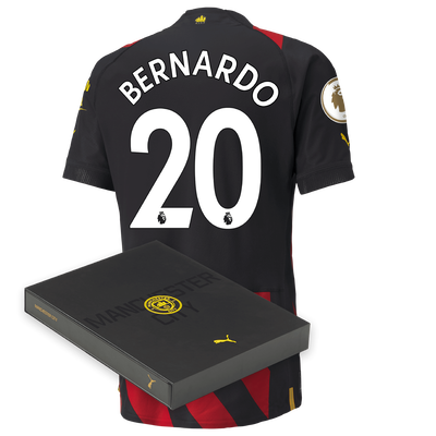 Manchester City Authentic Away Jersey 2022/23 with BERNARDO 20 printing in Gift Box