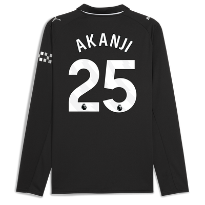 Maillot Extérieur Manchester City 2025/26 Manches Longues Avec Impression AKANJI 25