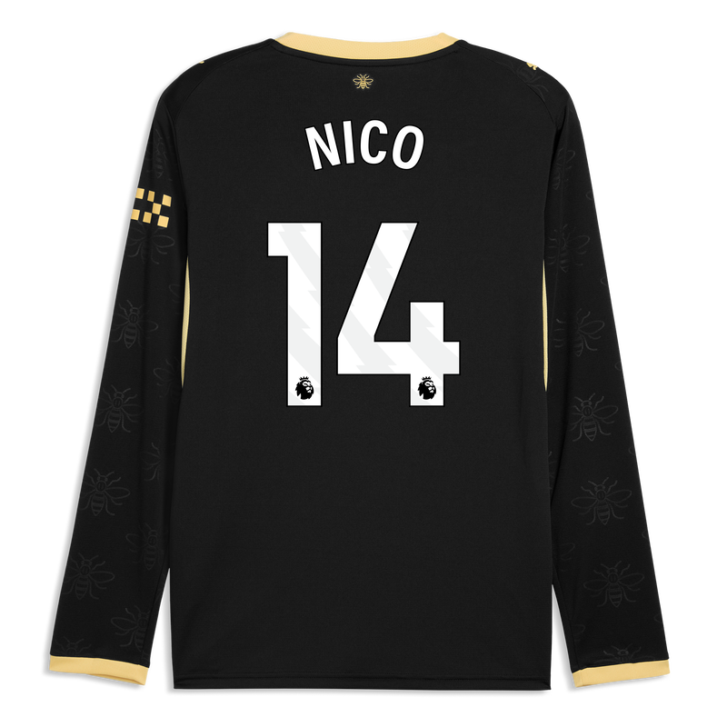 Manchester City Away Jersey 2026/27 Long Sleeve With NICO 14