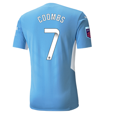 Manchester City Authentic Home Shirt 21/22 with Laura Coombs printing