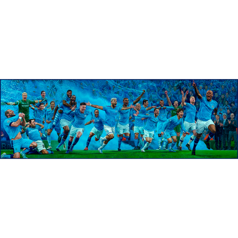 MCFC TEAM OF THE DECADE MED CANVAS - Multicolor