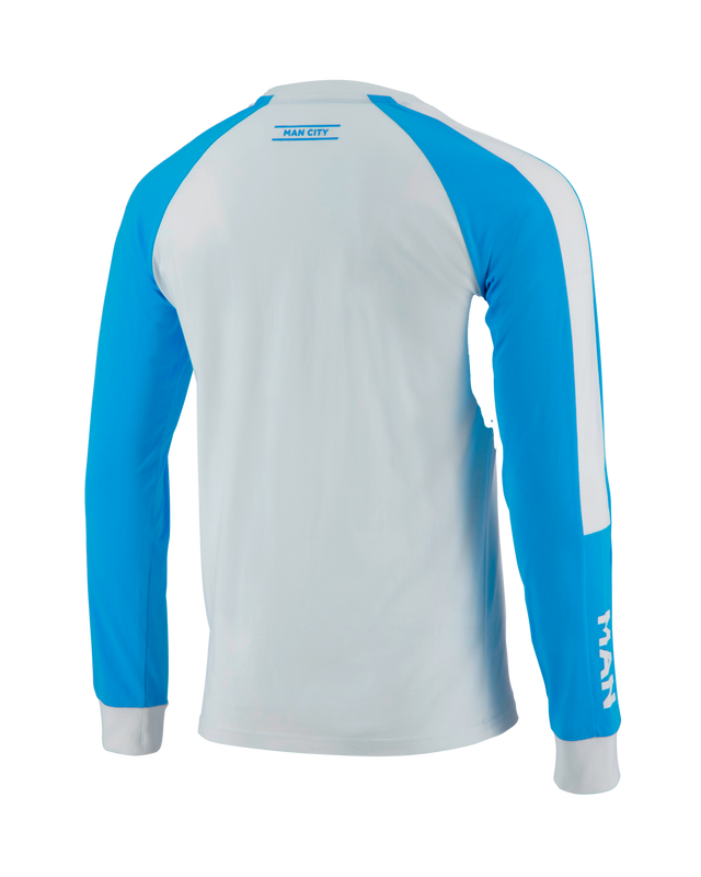 MCFC MENS PANELLED LS TEE - white