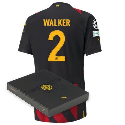 Manchester City Authentic Away Jersey 2022/23 with WALKER 2 printing in Gift Box