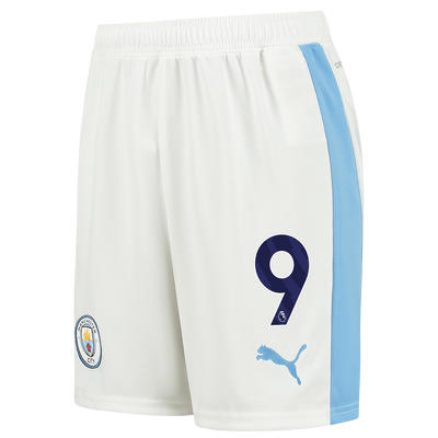 Manchester City pantalones cortos de fútbol para niños 2023/24 con #9