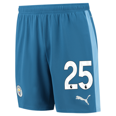 Kids' Manchester City Football Shorts 2023/24 with #25