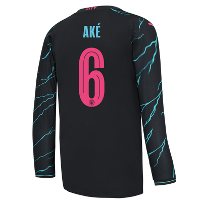 Manchester City Third Jersey 2023/24 Long sleeve with AKÉ 6 printing
