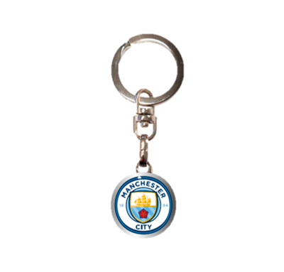 Manchester City Crest Circle Keyring
