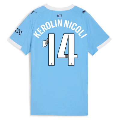 Women's Manchester City Home Jersey 2025/26 With KEROLIN NICOLI 14 Printing