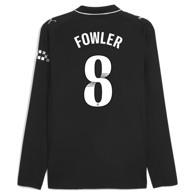 Manchester City Away Authentic Jersey 2025/26 Long Sleeve With FOWLER 8 Printing