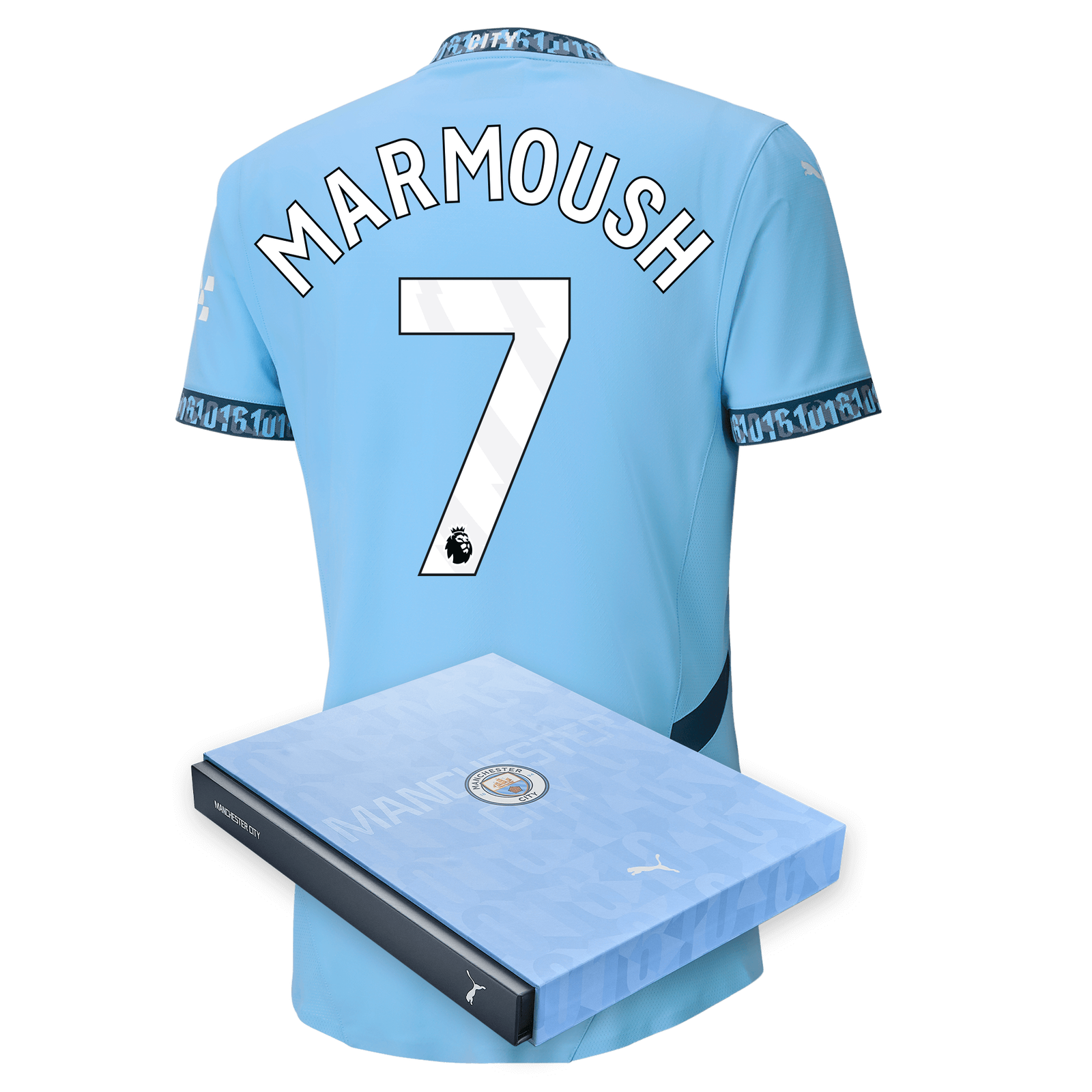 Manchester City Authentic Home Jersey 2024/25 with MARMOUSH
