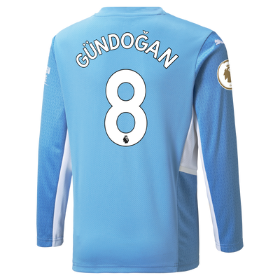 Manchester City Home Longsleeve Shirt 21/22 with İlkay Gündoğan printing