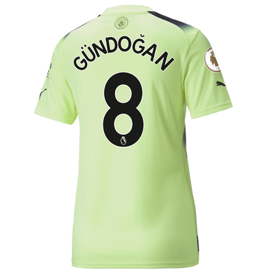 Women's Manchester City Third Jersey 2022/23 with GÜNDOĞAN 8 printing