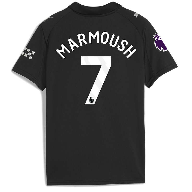 Kids' Man City Away Jersey 2025/26 With MARMOUSH 7 Printing black - Check out all Manchester City t-shirts online - Official Manchester City FC store
