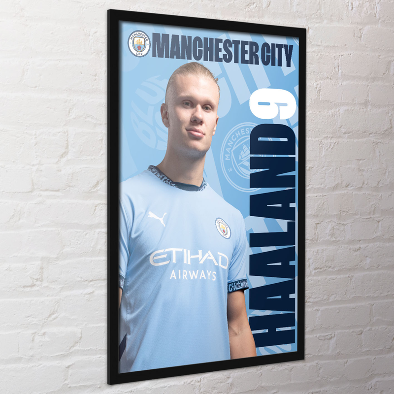 MCFC HAALAND 24/25 POSTER - blue