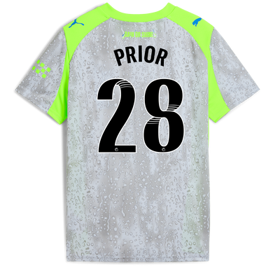 Kids' Manchester City Third Jersey 2025/26 With PRIOR 28 Printing