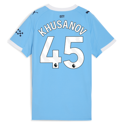 Maillot domicile femme Manchester City 2025/26 avec impression KHUSANOV 45