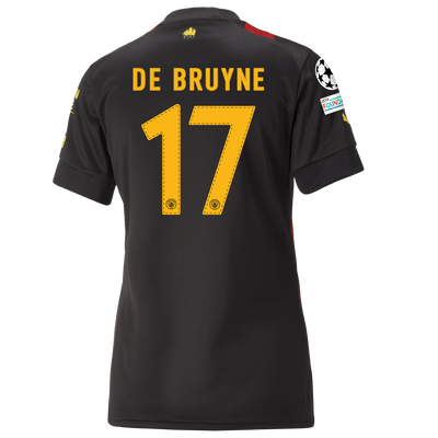 Women's Manchester City Away Jersey 2022/23 with DE BRUYNE 17 printing