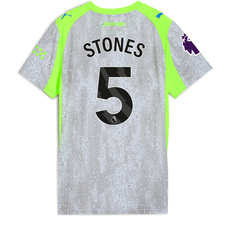 Womens' Man City 3rd Jersey 2025/26 With STONES 5 Printing blue - Check out all Manchester City t-shirts online - Official Manchester City FC store