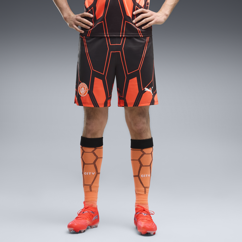 MCFC RP KIDS GK SHORTS - Hot Heat-PUMA Black