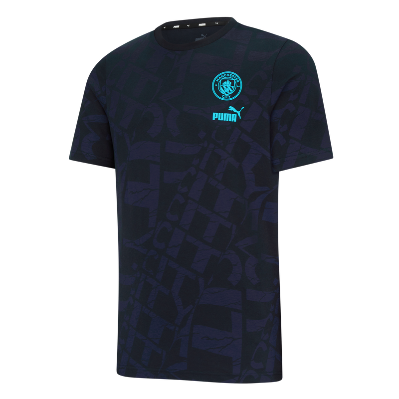 MCFC LW MENS FTBLCORE AOP TSHIRT - dark navy