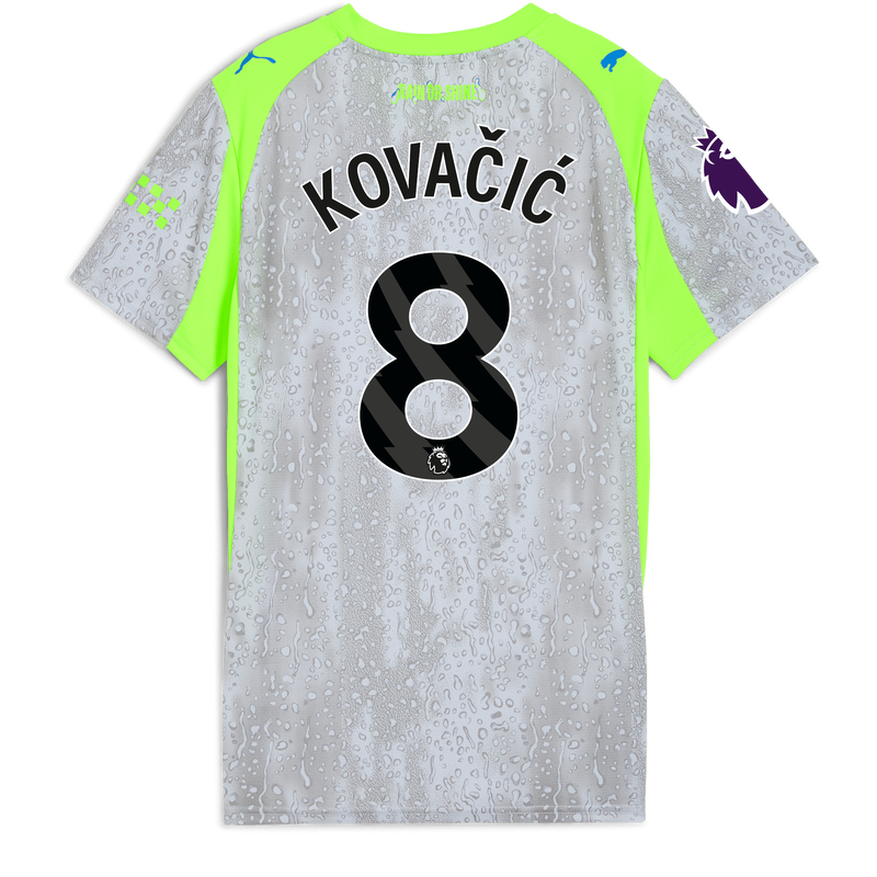 Womens' Man City 3rd Jersey 2025/26 With KOVAČIĆ 8 Printing blue - Check out all Manchester City t-shirts online - Official Manchester City FC store