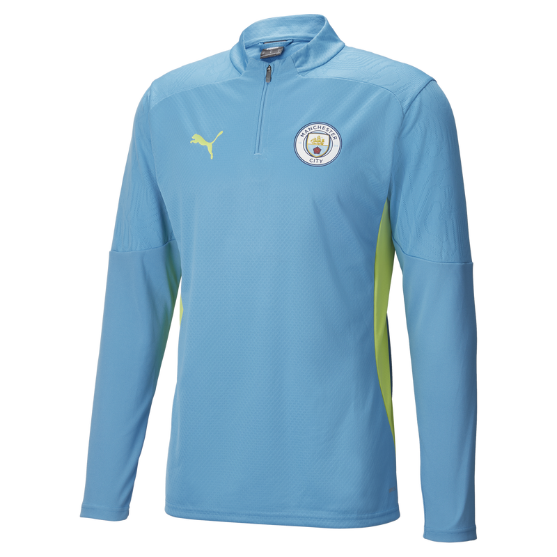 MCFC TR MENS TRAINING 1/4 ZIP TOP - blue