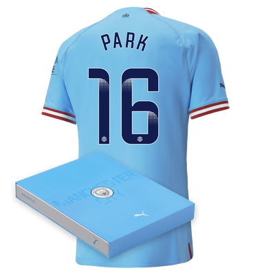 Manchester City Authentic Home Jersey 22/23 with PARK 16 printing in Gift Box