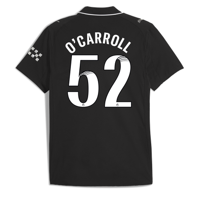 Manchester City Away Authentic Jersey 2025/26 With O'CARROLL 52 Printing in Gift Box