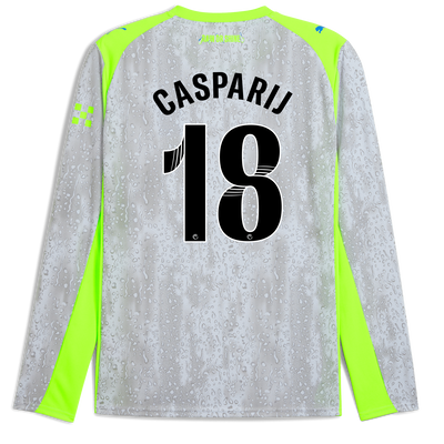 Manchester City Third Jersey 2025/26 Long Sleeve With CASPARIJ 18 Printing
