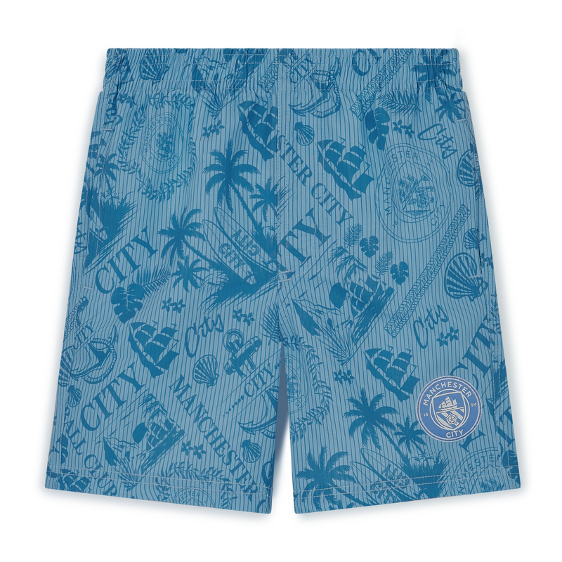 MCFC FW KIDS HAWAIIAN SWIM SHORT - blue
