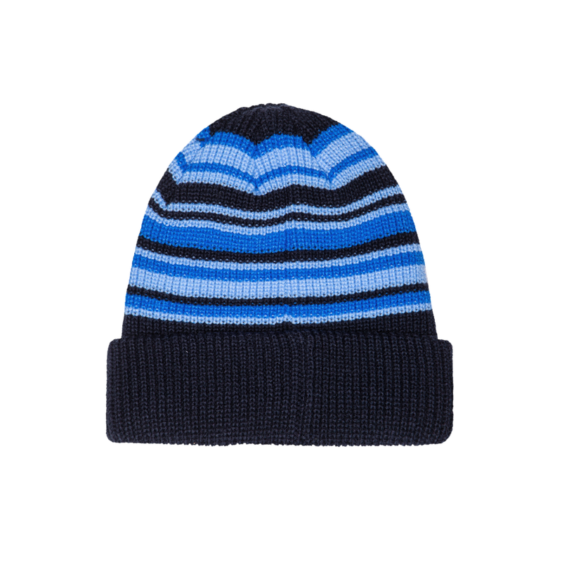 MCFC FW STRIPE BLUES BEANIE - navy
