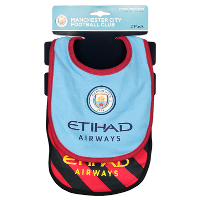 Manchester City Baby 2-Pack Bibs